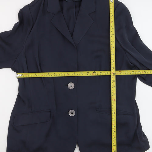 Marks and Spencer Autograph Women's Blue Silk Blazer UK 16