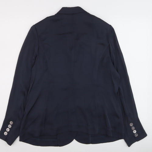 Marks and Spencer Autograph Women's Blue Silk Blazer UK 16