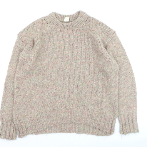 Urban Outfitters Women Beige Wool Blend Chunky Knit Jumper Size S
