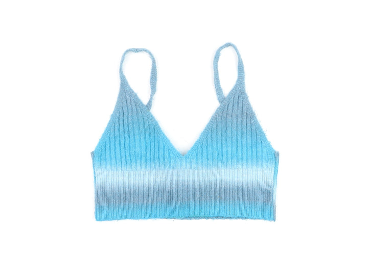 Collusion Women’s Blue Knit Camisole Tank Top UK 10