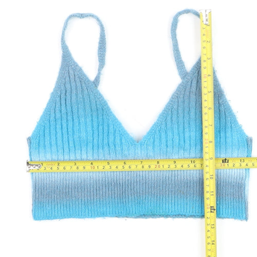 Collusion Women’s Blue Knit Camisole Tank Top UK 10