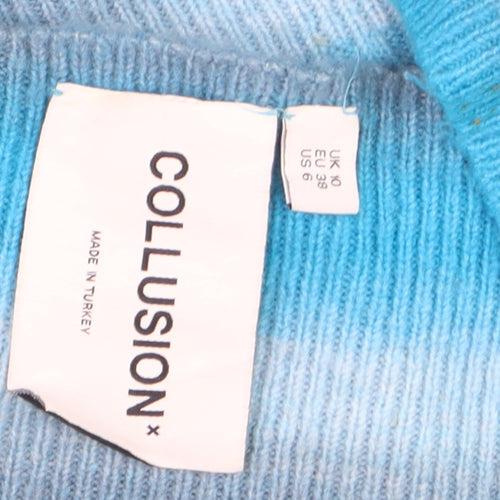 Collusion Women’s Blue Knit Camisole Tank Top UK 10
