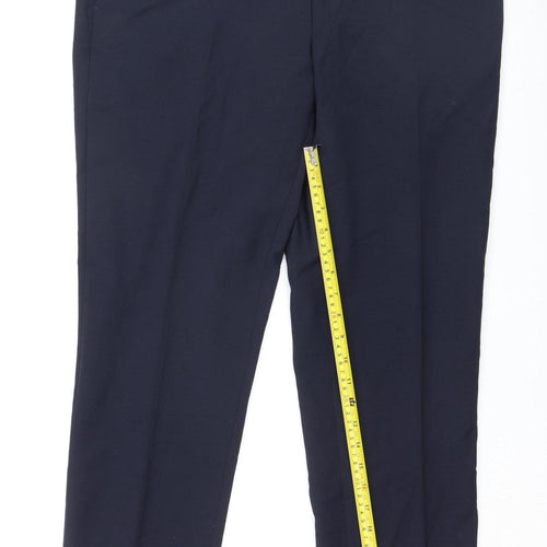 Marks and Spencer Autograph Men's Blue Slim Fit Dress Trousers 38W 31.5L