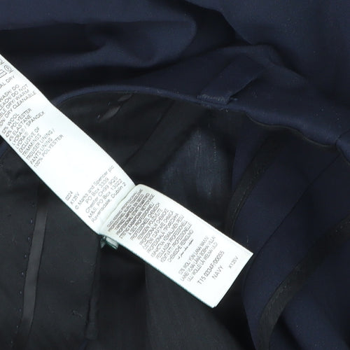Marks and Spencer Autograph Men's Blue Slim Fit Dress Trousers 38W 31.5L