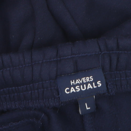 Havers Casuals Men's Black L Jogger Sweatpants Fleece Lined Drawstring