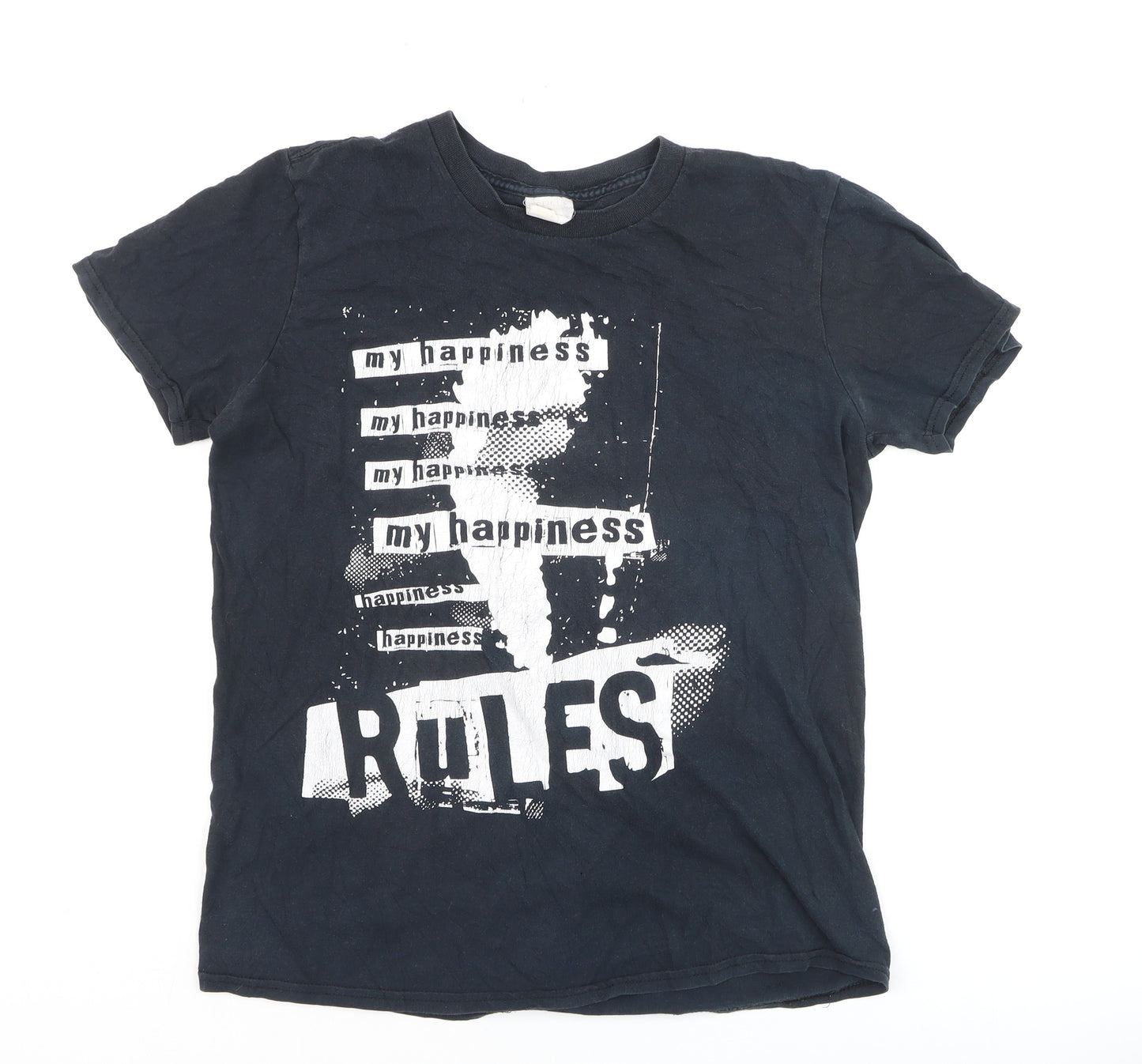 Antique MFG Co Men's Black Graphic Print T-Shirt Medium