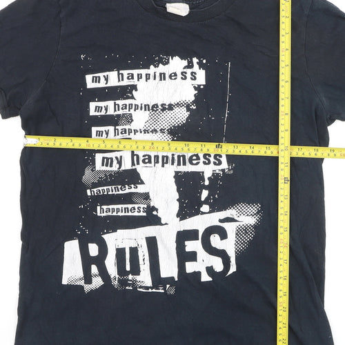 Antique MFG Co Men's Black Graphic Print T-Shirt Medium