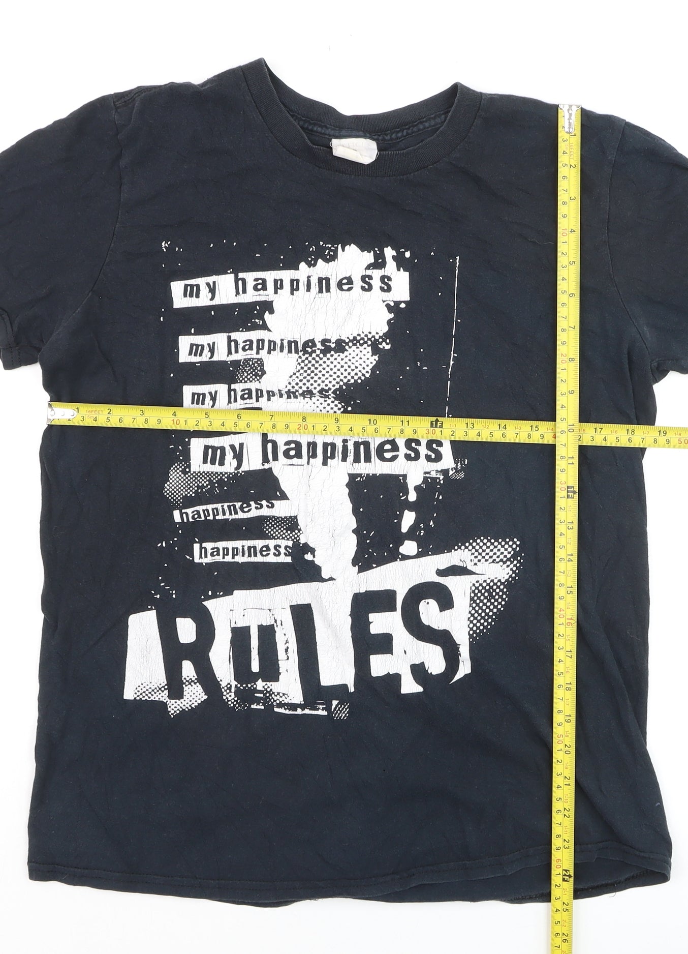 Antique MFG Co Men's Black Graphic Print T-Shirt Medium