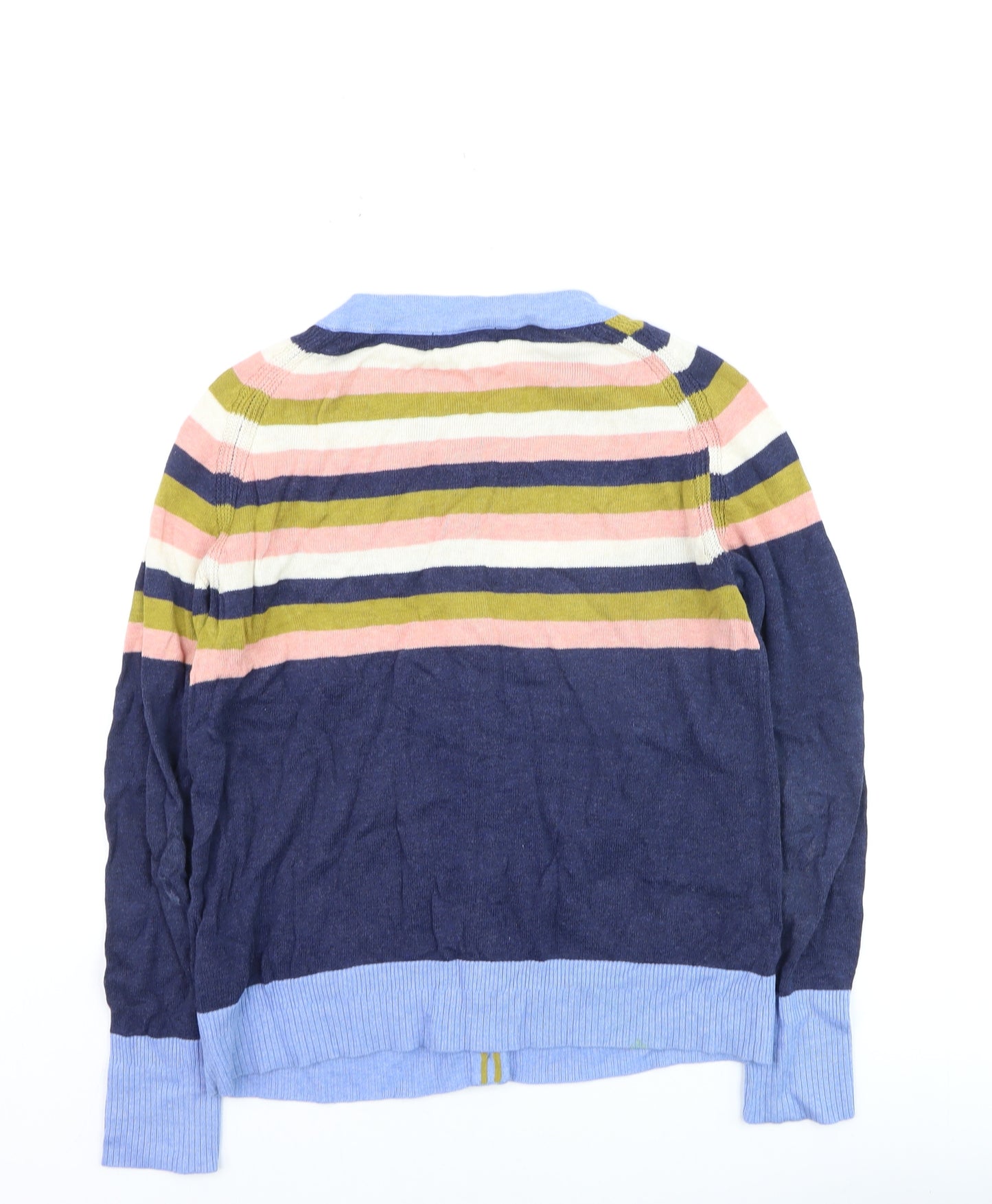 White Stuff Women's Multicolour Stripe Cotton Cardigan UK 10
