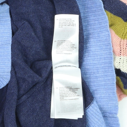 White Stuff Women's Multicolour Stripe Cotton Cardigan UK 10