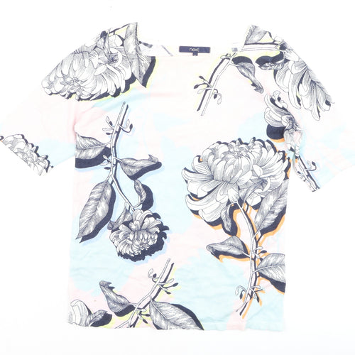 Next Womens Multicoloured Floral Cotton T-Shirt Size 8