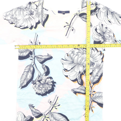 Next Womens Multicoloured Floral Cotton T-Shirt Size 8
