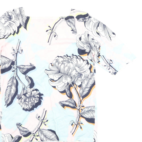 Next Womens Multicoloured Floral Cotton T-Shirt Size 8