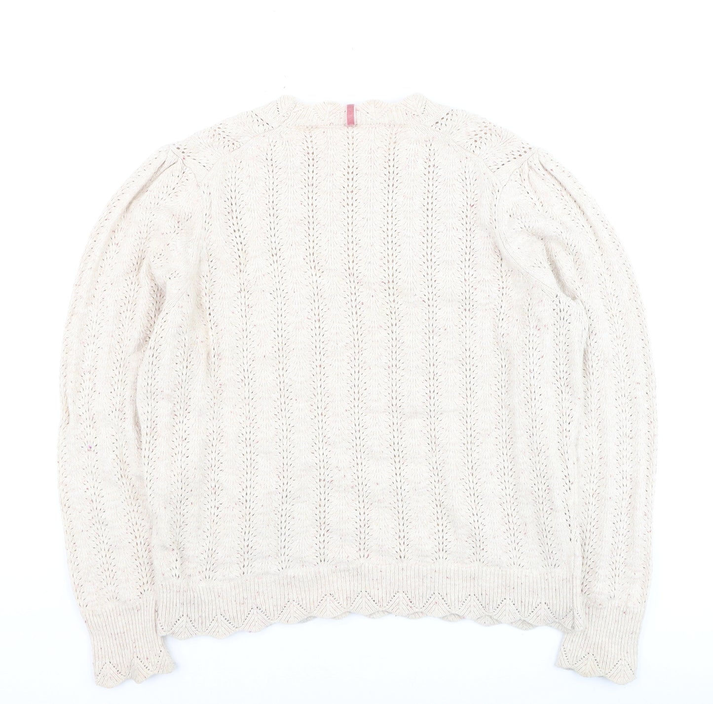 Marks and Spencer Per Una Women Beige Knit Jumper Size 14 Pullover