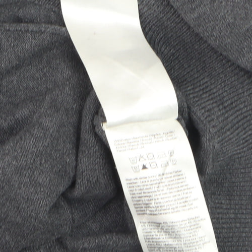 Jack & Jones Mens Grey Full Zip Cotton Jumper Size L