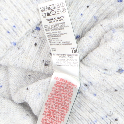 Marks and Spencer Men's Grey Chunky Knit Pullover Jumper M