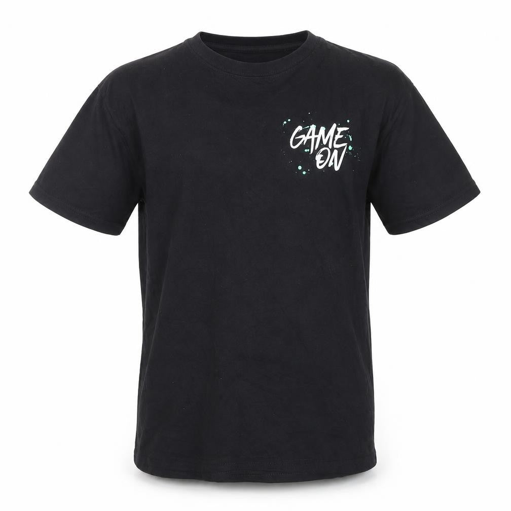 Fruit of the Loom Boys Black 'Game On Player 1' Gaming Graphic T-Shirt 12-13 Years