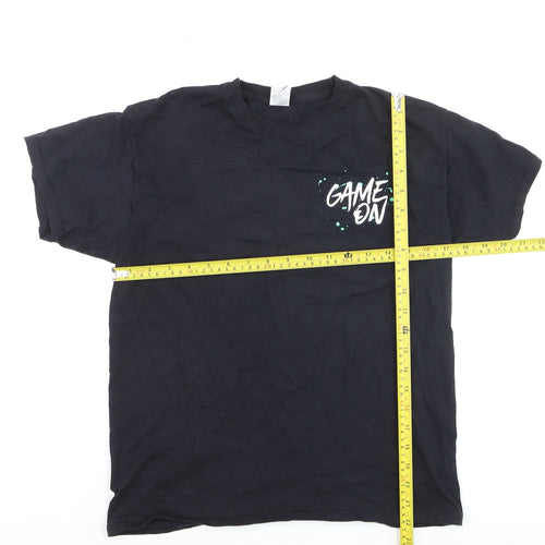 Fruit of the Loom Boys Black 'Game On Player 1' Gaming Graphic T-Shirt 12-13 Years
