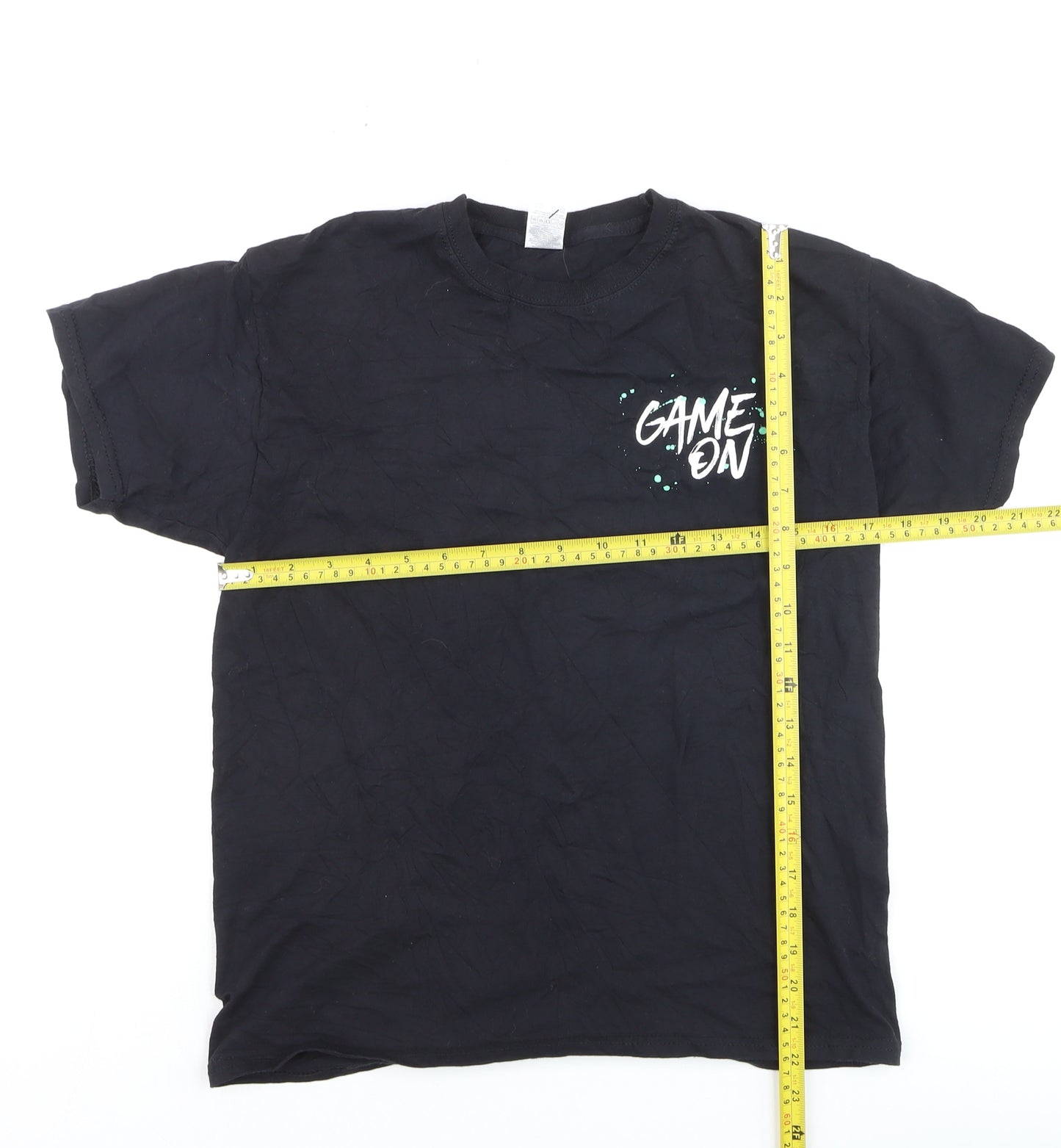 Fruit of the Loom Boys Black 'Game On Player 1' Gaming Graphic T-Shirt 12-13 Years
