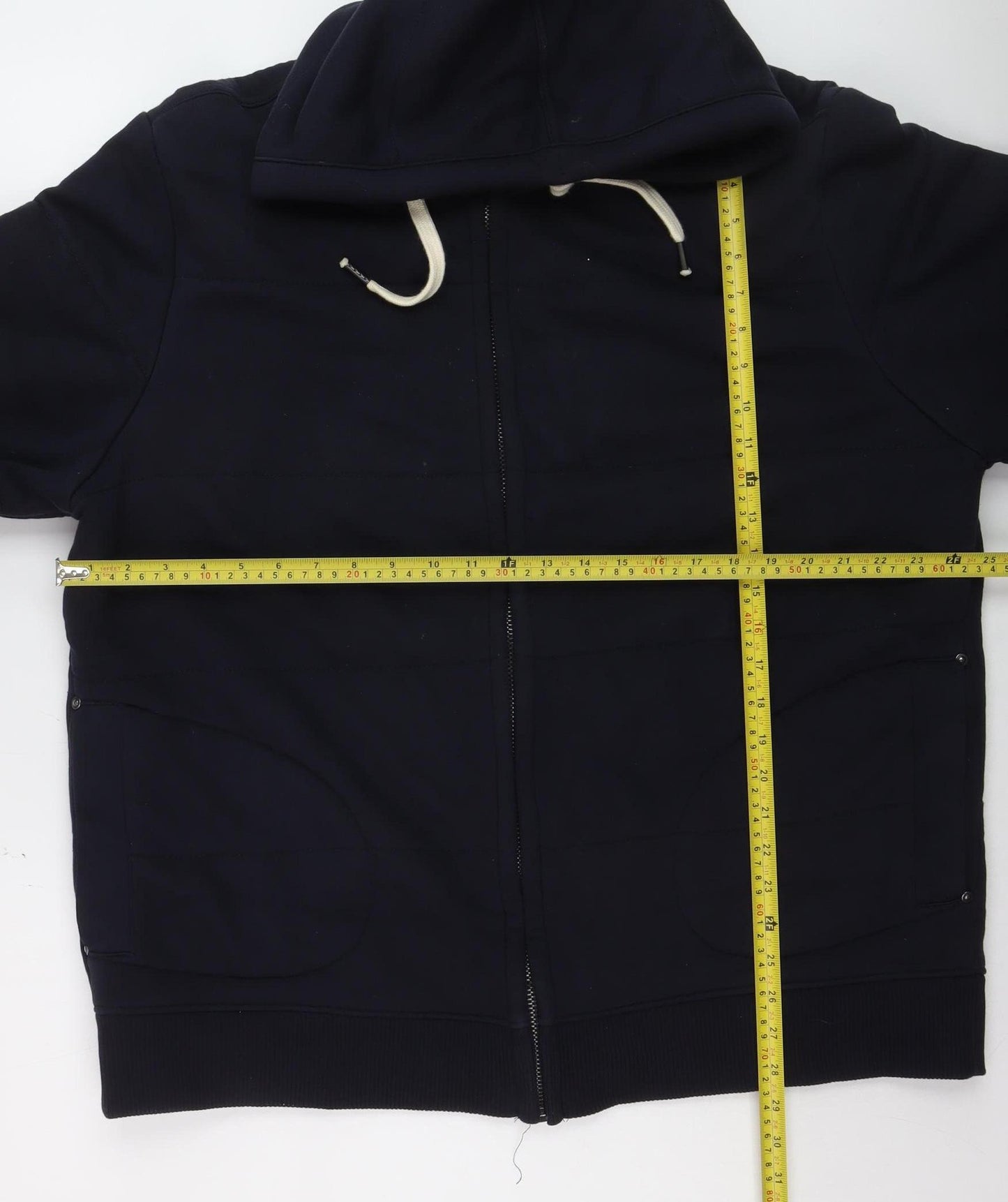 Next Men’s Blue Full Zip Hoodie 2XL Fleece Lined Sweatshirt