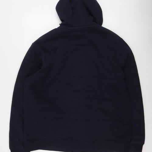 Next Men’s Blue Full Zip Hoodie 2XL Fleece Lined Sweatshirt