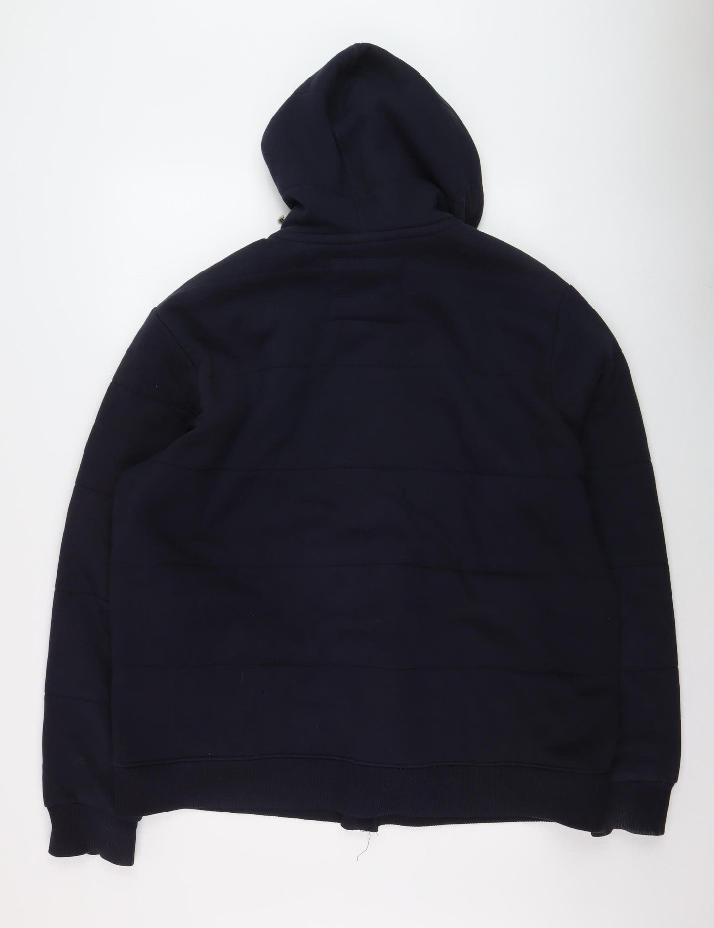 Next Men’s Blue Full Zip Hoodie 2XL Fleece Lined Sweatshirt