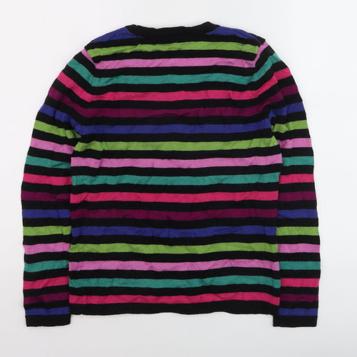 Viyella Women's Multicoloured Striped Wool Pullover Jumper M
