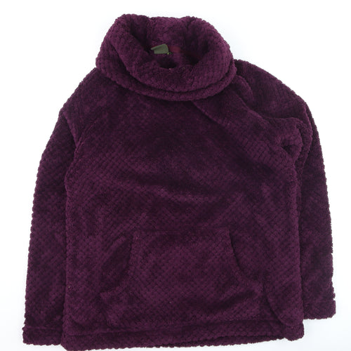 Gelert Women’s Purple Fleece Cowl Neck Pullover Jumper Size 18