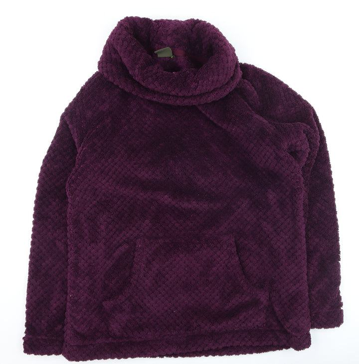 Gelert Women’s Purple Fleece Cowl Neck Pullover Jumper Size 18