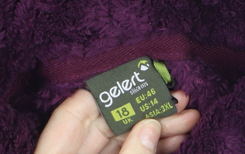 Gelert Women’s Purple Fleece Cowl Neck Pullover Jumper Size 18
