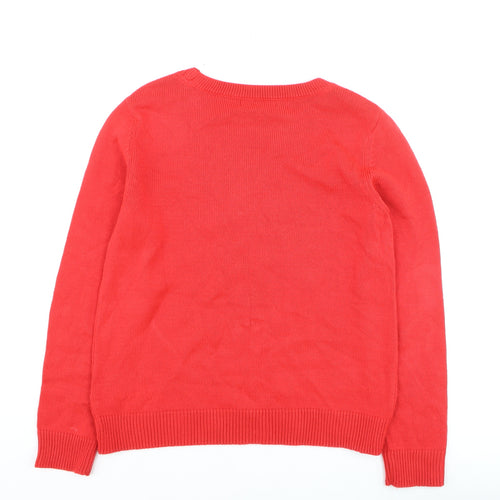 Marks and Spencer Womens Red Christmas Sequin Jumper Medium
