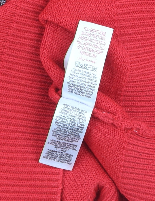 Marks and Spencer Womens Red Christmas Sequin Jumper Medium