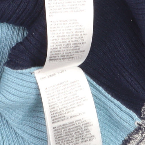 White Stuff Women’s Blue Green Polo Long Sleeve Cotton Top Size 8