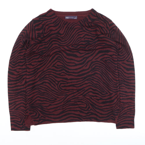 Marks and Spencer Women's Brown Animal Print Sweater Size 12