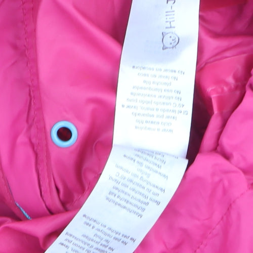 Mac In A Sac Girls Pink Waterproof Hooded Rain Coat Jacket 5-7 Years
