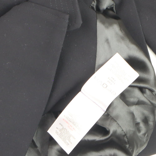 A&G Men's Black Bomber Jacket L Lined Full Zip Mid-Length