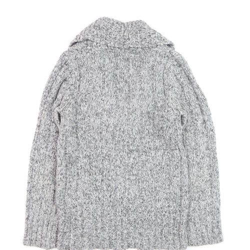 Wallis Women’s Grey Chunky Knit Cowl Neck Jumper Size 8