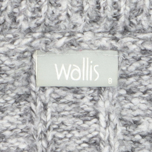 Wallis Women’s Grey Chunky Knit Cowl Neck Jumper Size 8