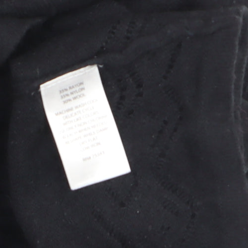 Cynthia Rowley Women’s Black Knit Shift Dress Size L Long Sleeve
