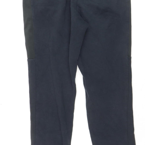 Nike Men's Black Jogger Trousers M Regular Fit Fleece Zip Pocket