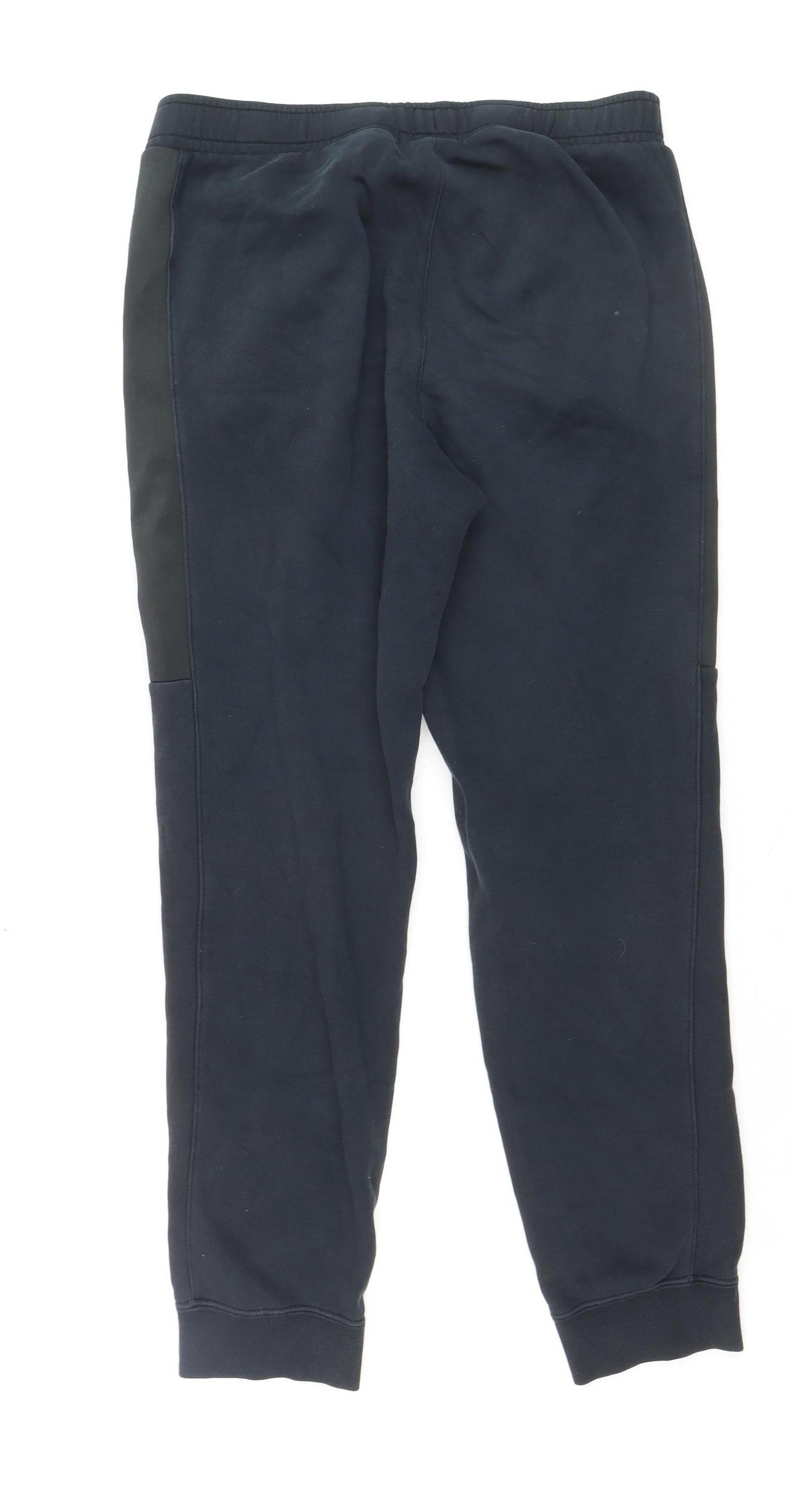 Nike Men's Black Jogger Trousers M Regular Fit Fleece Zip Pocket