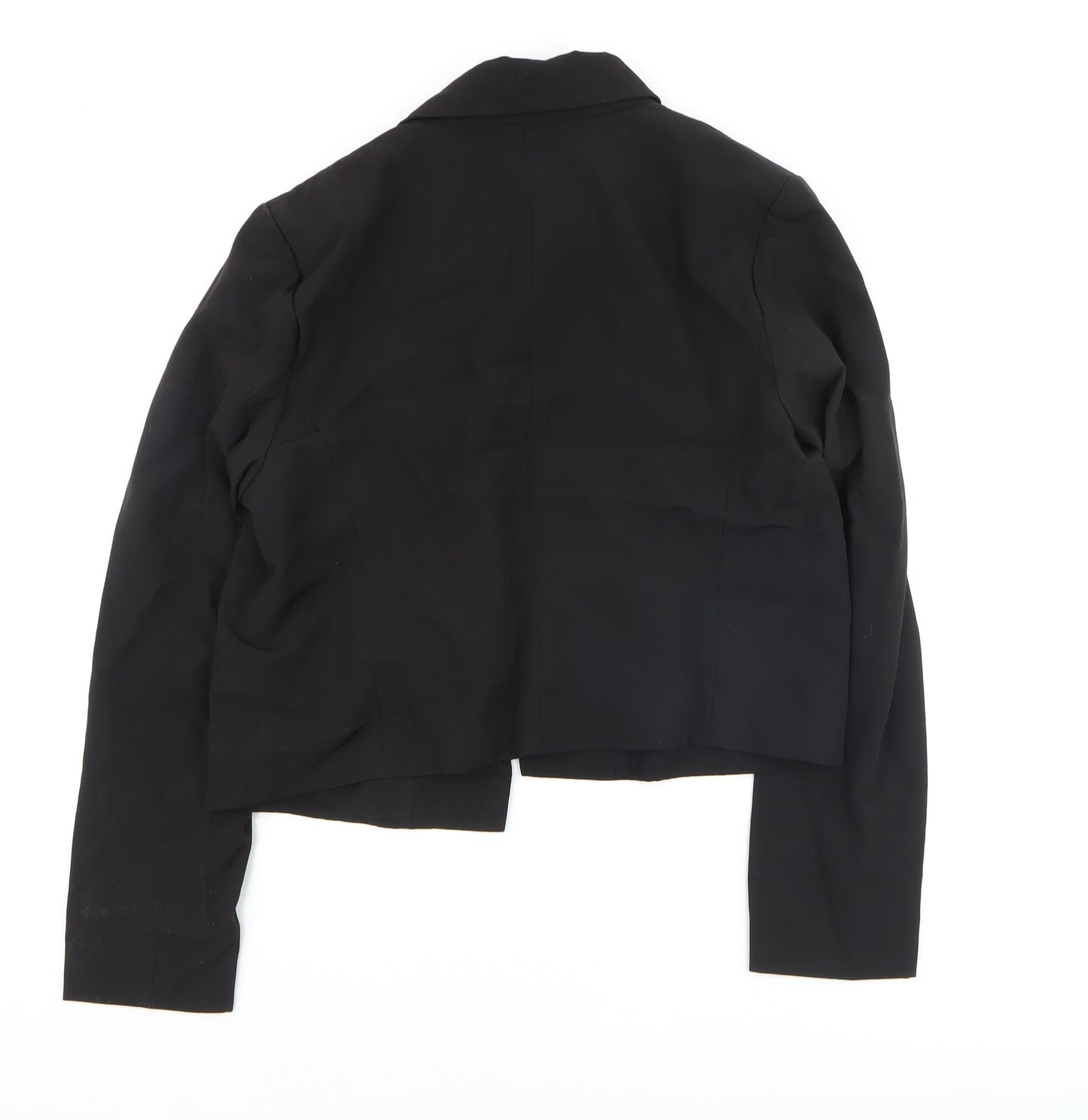 Joie Women's Black Double-Breasted Cropped Blazer Size L