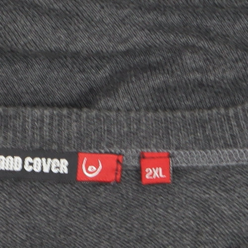 Duck and Cover Men’s Grey 2XL Cotton Crew Neck Pullover Jumper