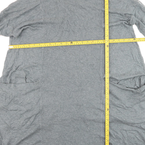 Seasalt Cornwall Women Grey Organic Cotton Long Sleeve Tunic Jumper UK 20
