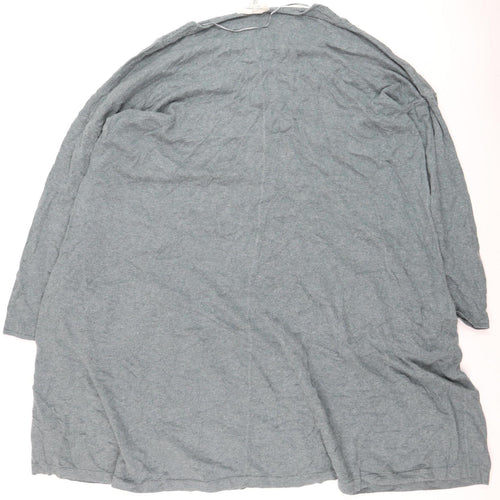 Seasalt Cornwall Women Grey Organic Cotton Long Sleeve Tunic Jumper UK 20