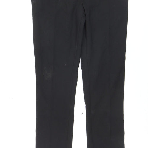 Marks and Spencer Girls Black School Uniform Trousers 13 Years Regular Fit