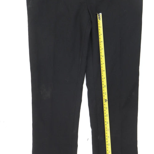 Marks and Spencer Girls Black School Uniform Trousers 13 Years Regular Fit