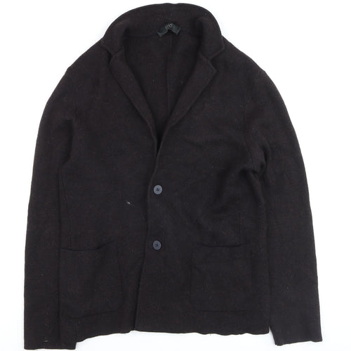 Nino Rimo Women Black Wool Blend Notch Lapel Two-Button Blazer L