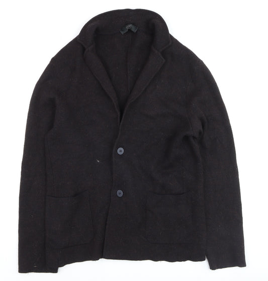 Nino Rimo Women Black Wool Blend Notch Lapel Two-Button Blazer L