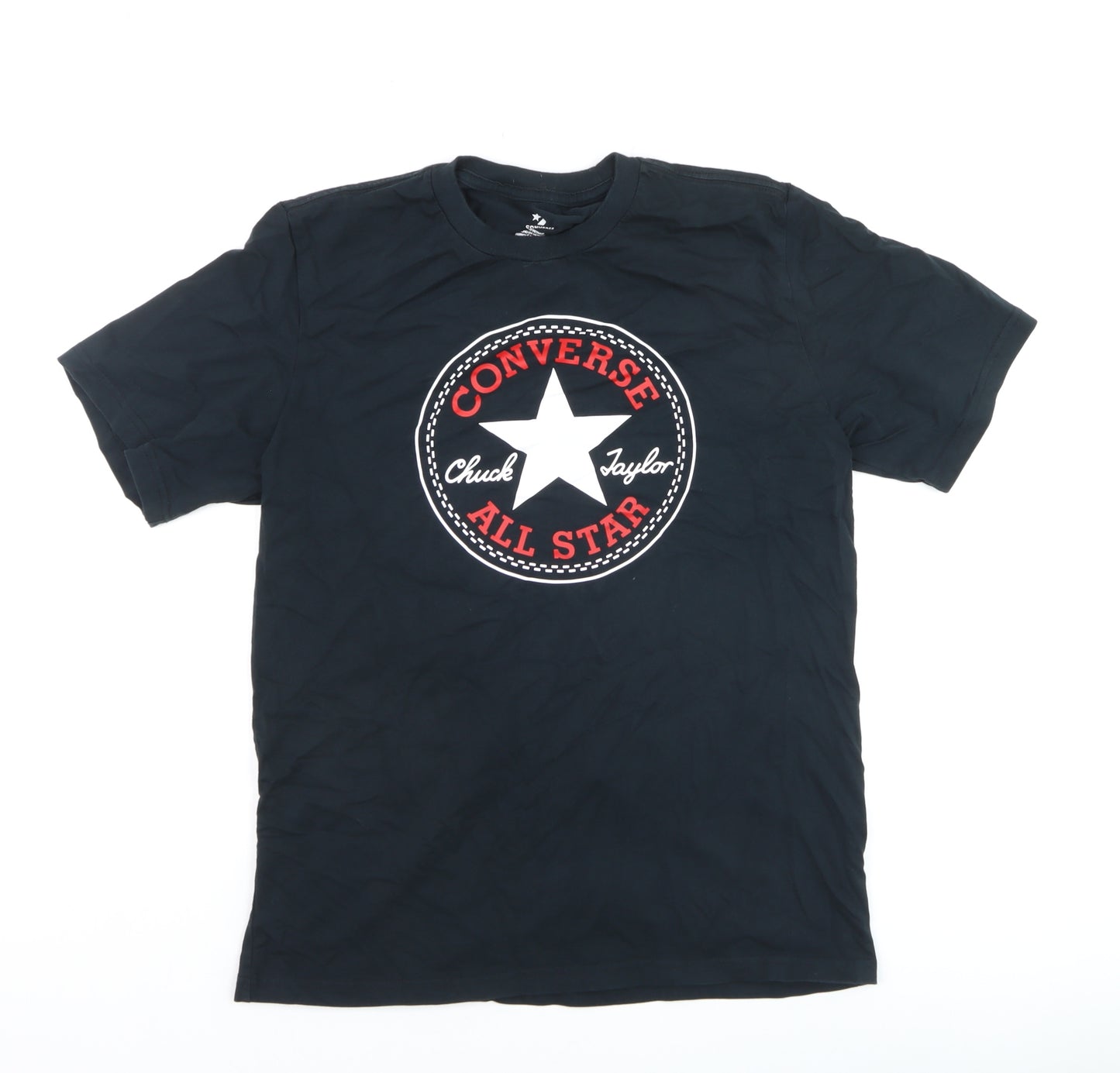 Converse Mens Black Medium Crew Neck Graphic Print T-Shirt
